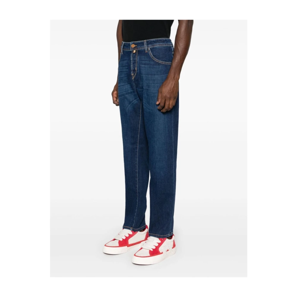 Jacob Cohën Blauwe Slim-Fit Jeans Aw24 Blue Heren
