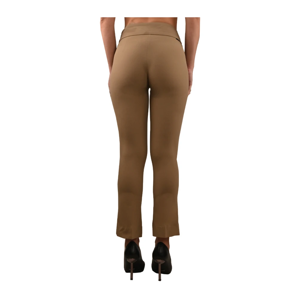 RRD Uitlopende High-Waisted Broek Brown Dames