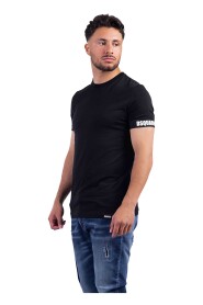 Czarna koszulka z logo Tape dla mężczyzn