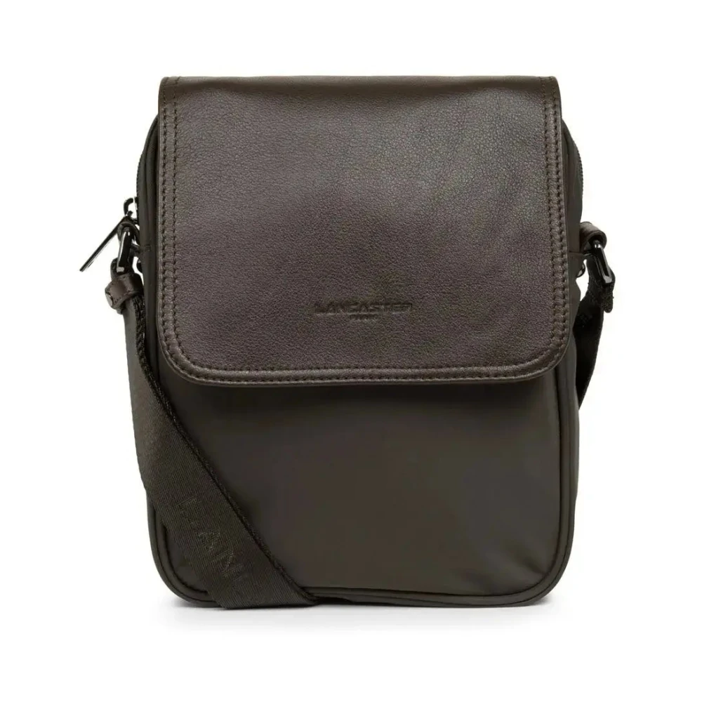 Lancaster Brown Basic Sport Mens Shoulder Bag - Male - Cross Body Messenger - One Size - Bags