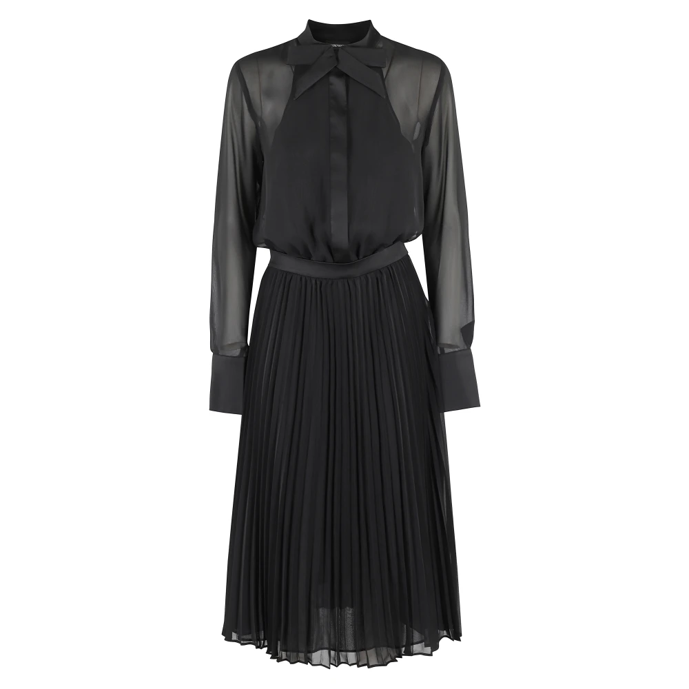 Emporio Armani Elegante Zwarte Cocktailjurk Black Dames