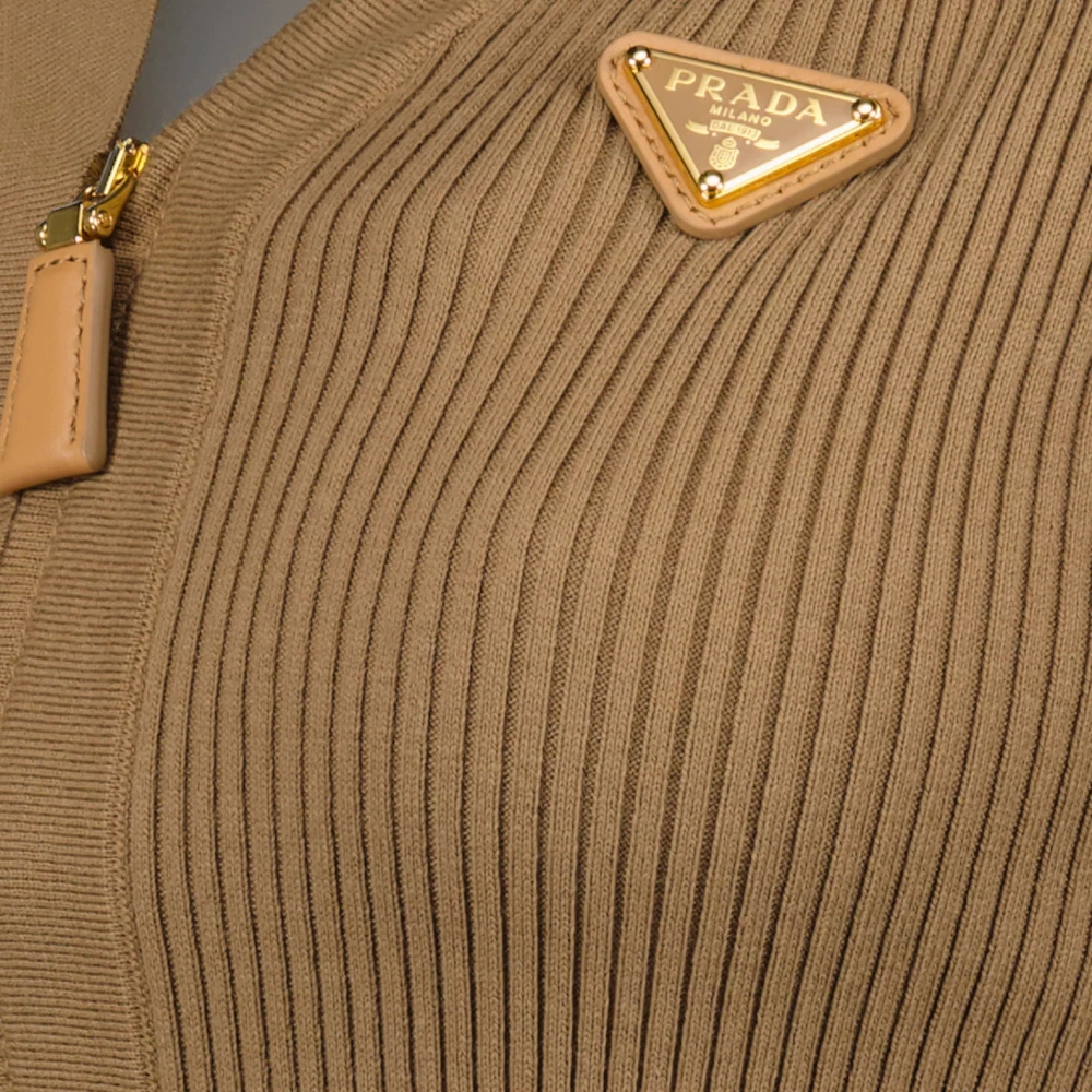 Prada Mouwloos vest voor vrouwen Brown Dames