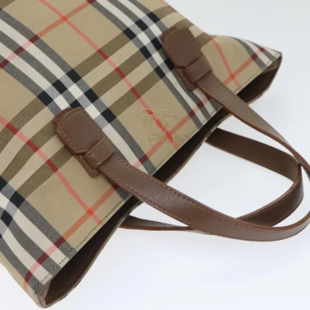 Burberry Vintage Pre-owned Canvas handbags Beige Dames