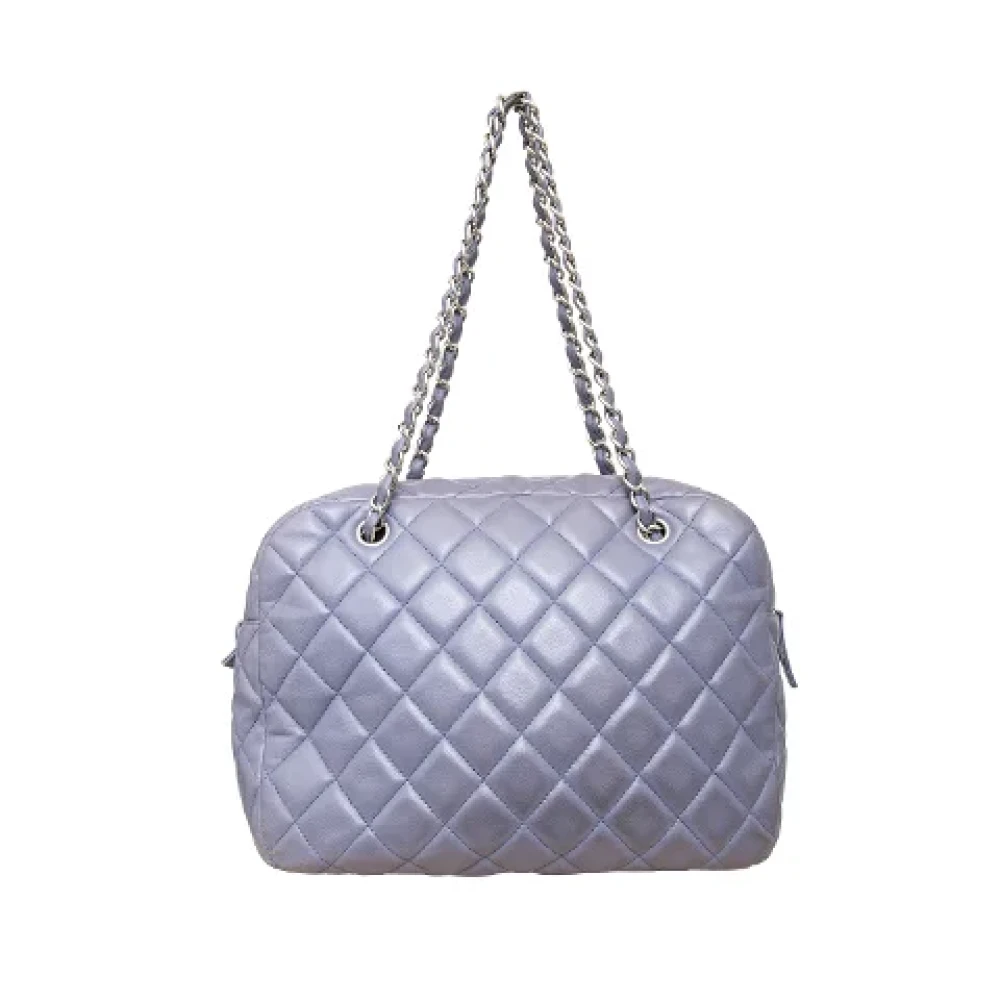 Chanel Vintage Pre-owned Leather chanel-bags Purple Dames