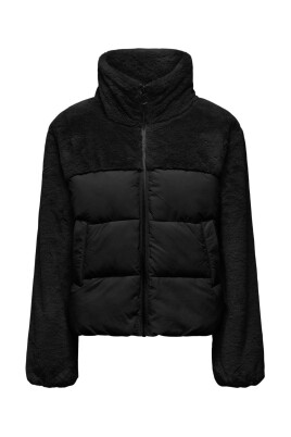 veste-doudoune-en-melange-de-fourrure-en-noir