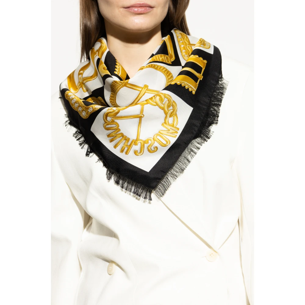 Moschino Zijden sjaal met print Multicolor Unisex