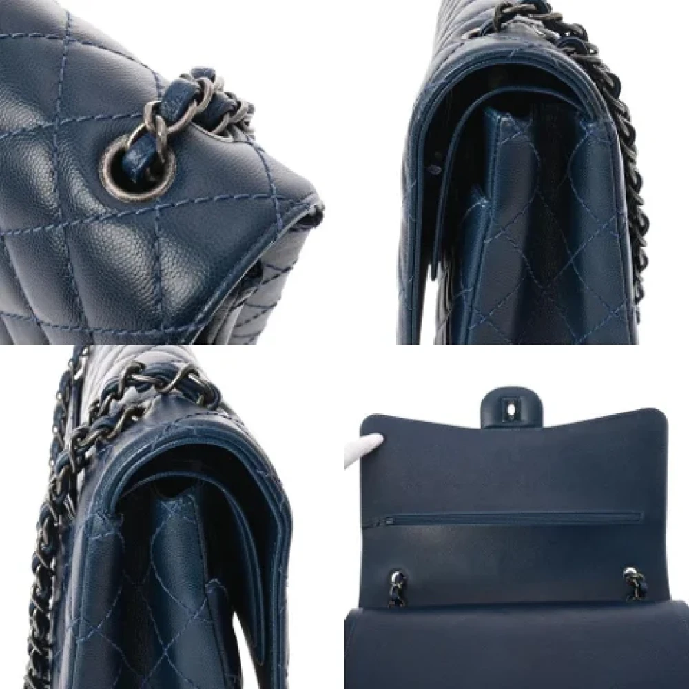 Chanel Vintage Pre-owned Leather chanel-bags Blue Dames