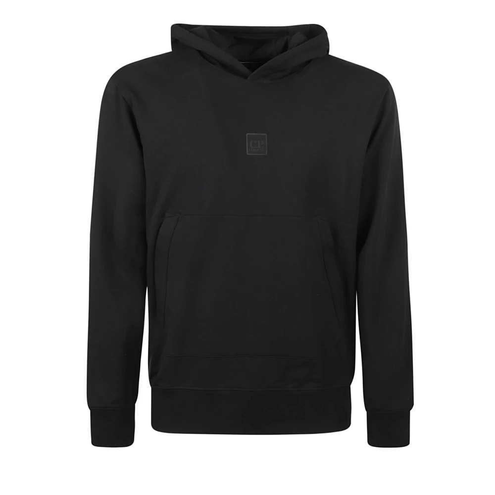 C.P. Company Zwarte Metropolis Sweater met Rubberen Logo Black Heren