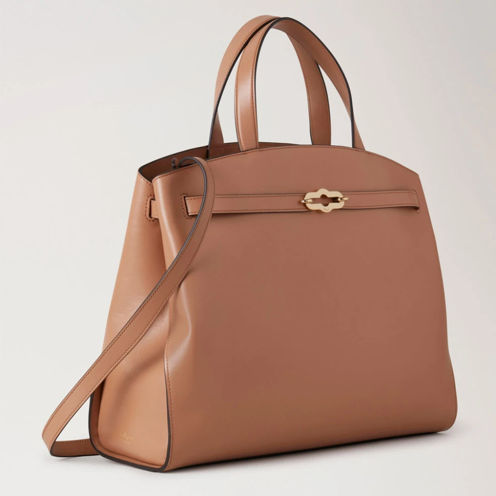 Mulberry Pimlico Tote Sable High Gloss Leather Brown Dames