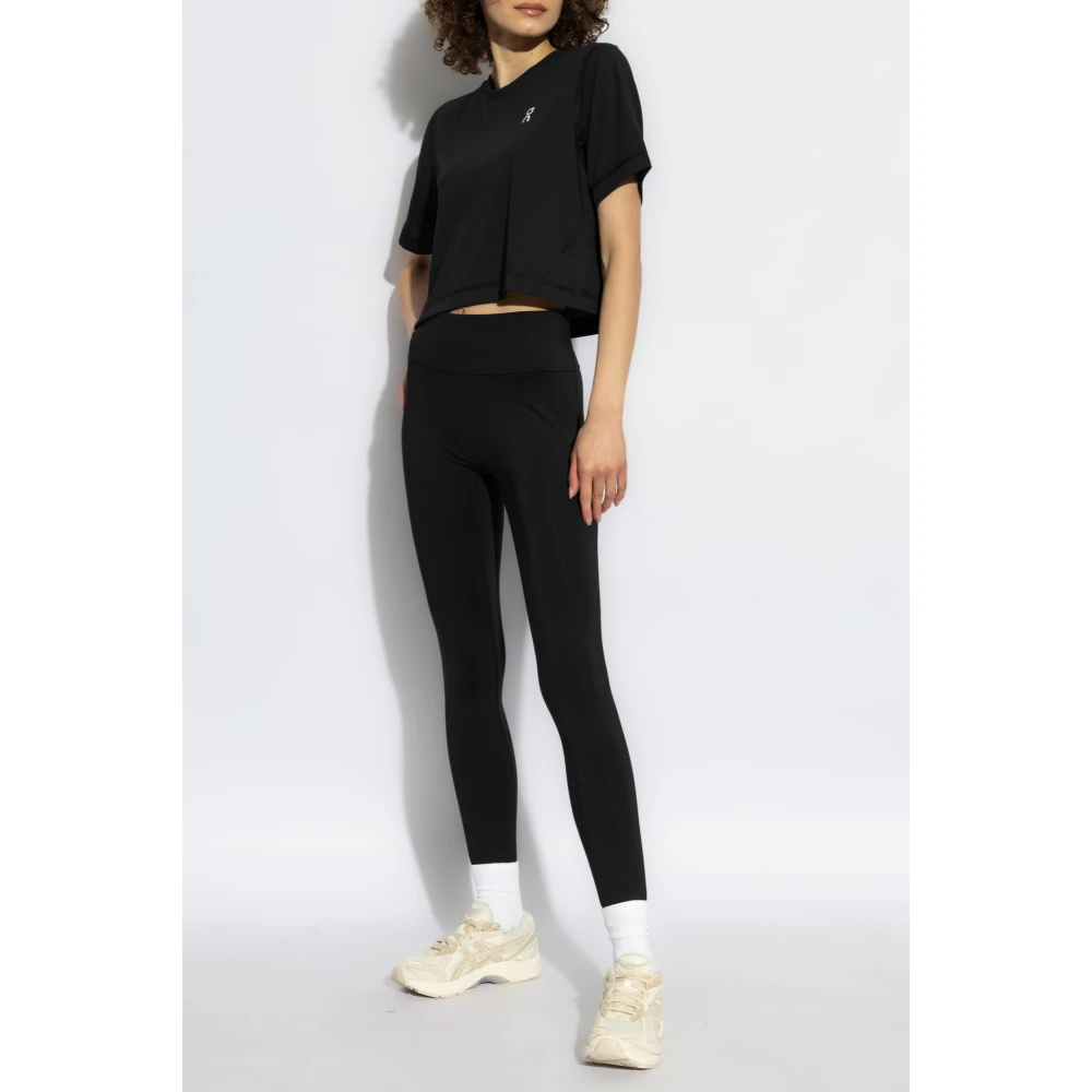 ON Running Trainings T-shirt met logo Black Dames