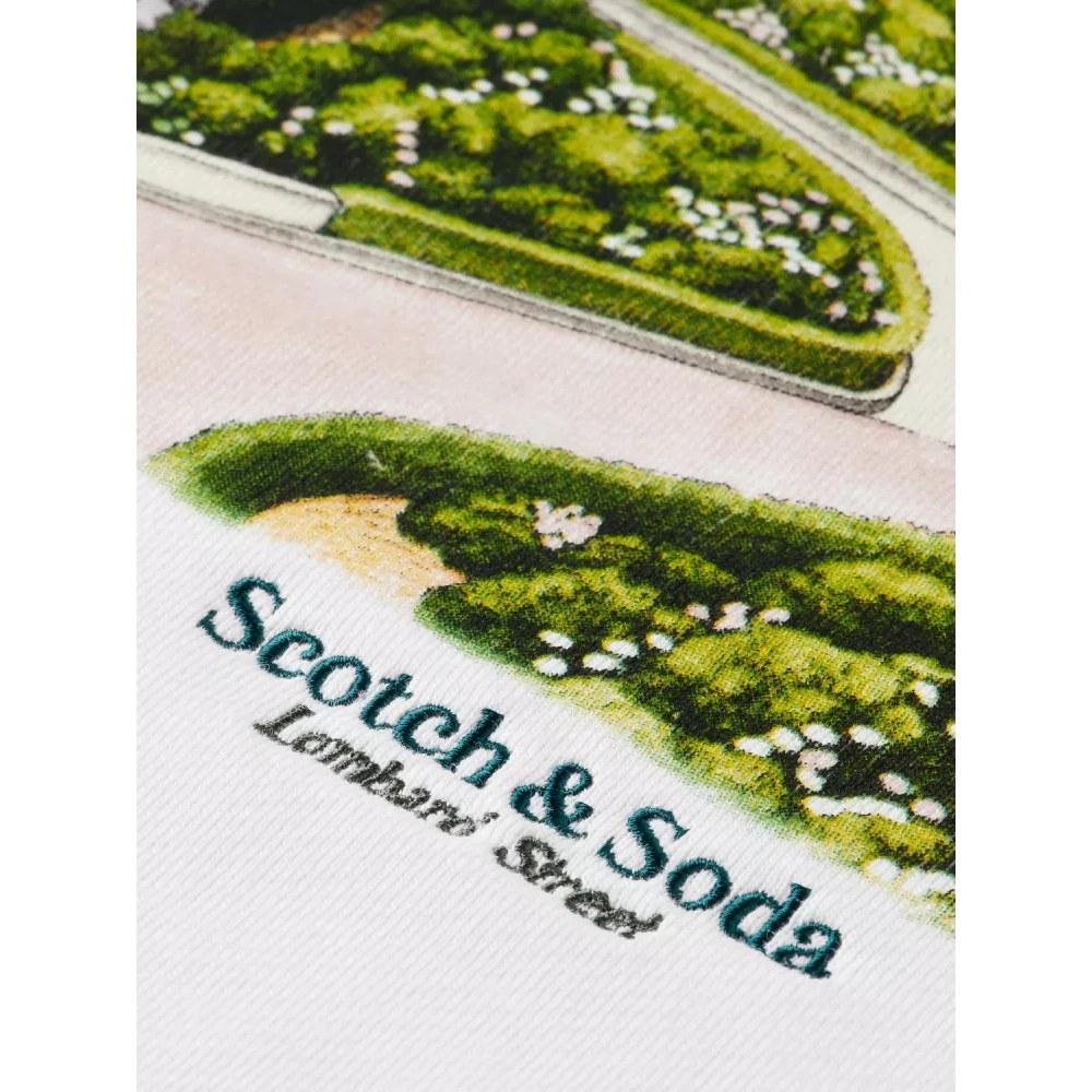 Scotch & Soda Artwork Hoodie White Heren