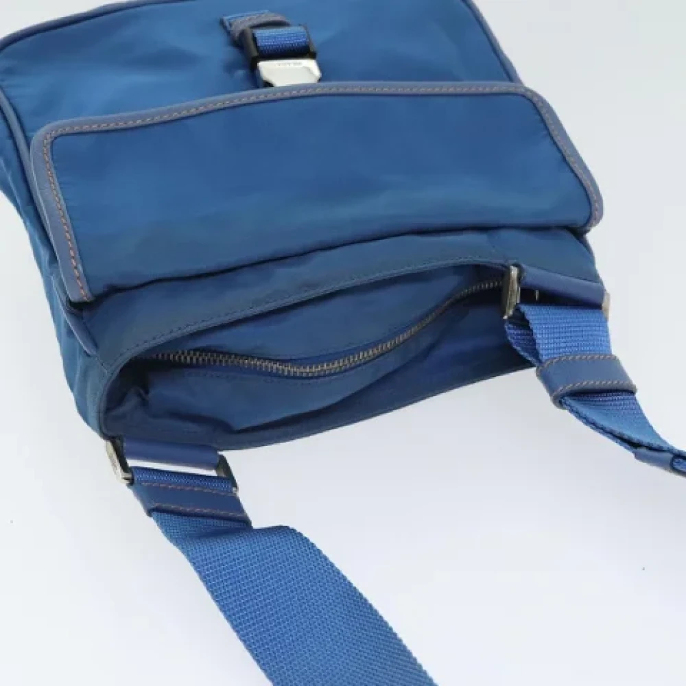 Prada Vintage Pre-owned Nylon prada-bags Blue Dames