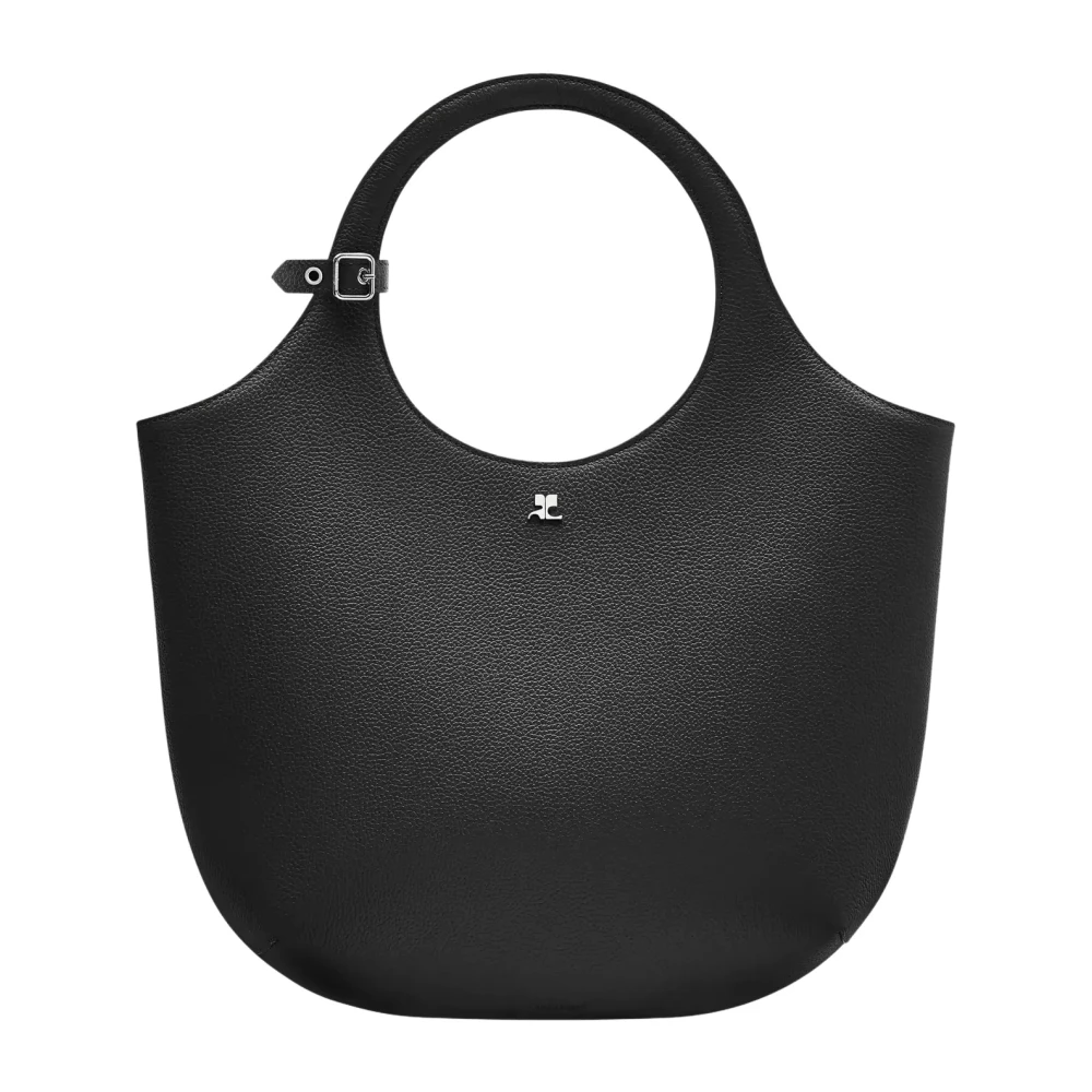 Courrèges Zwarte leren tas Black Dames