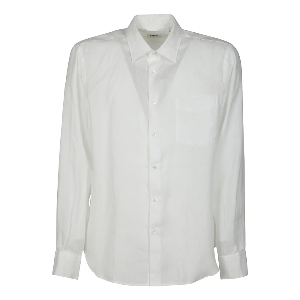 Aspesi Upgrade je casual garderobe met 01072 Bruce shirt White Heren