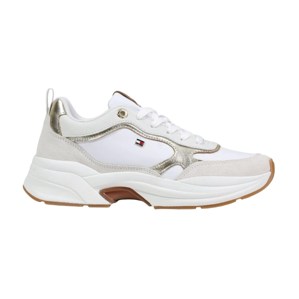 Tommy Hilfiger Metallic Leather Chunky Trainers Dames Schoenen Veelkleurig Multicolor