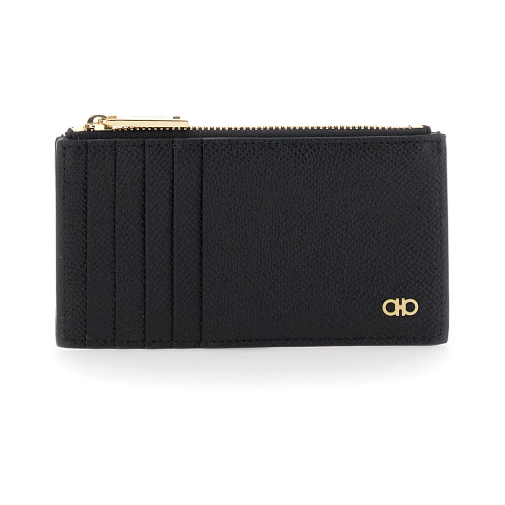 Ferragamo Micro Gancio Wallet - Male - Wallets & Cardholders - Black - One Size - Accessories