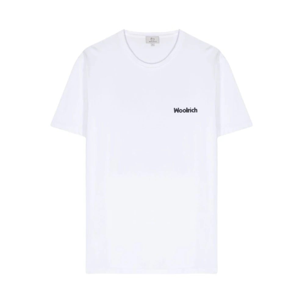 Woolrich T-shirt met Grafische Print en Ronde Hals White Heren