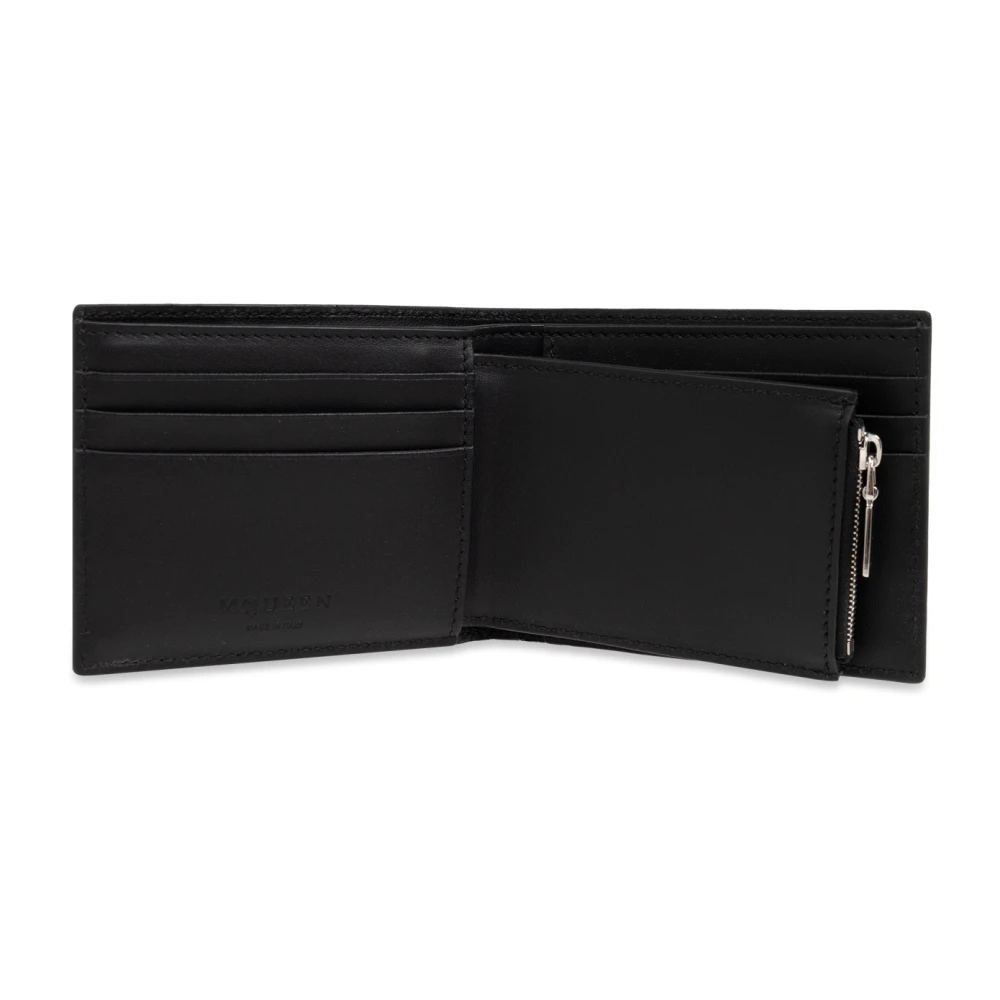 alexander mcqueen Leren portemonnee Black Heren