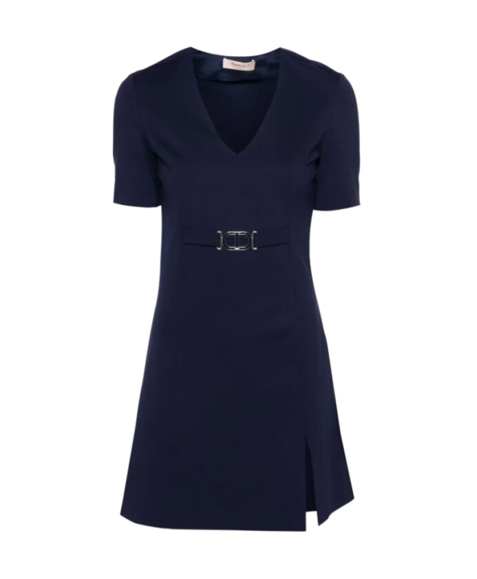 short-blue-dress-with-v-neck