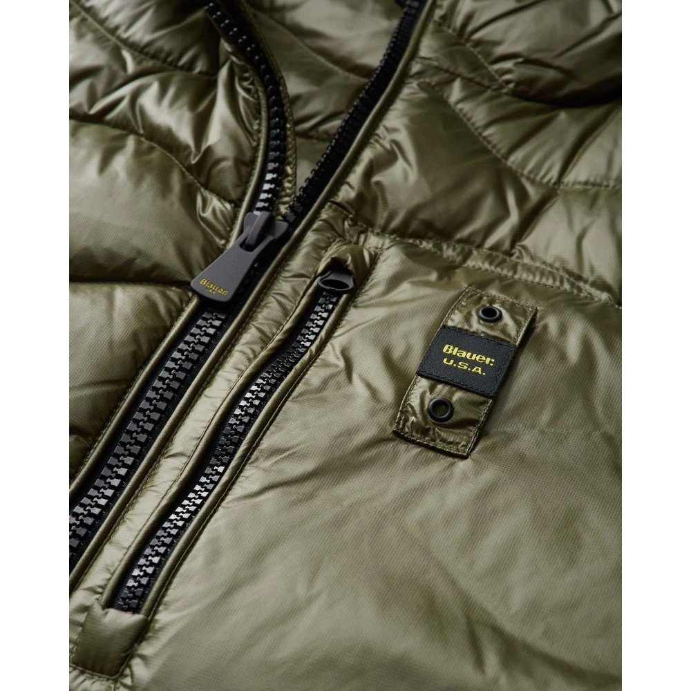 Blauer Groene Gewatteerde Hoodie Green Heren