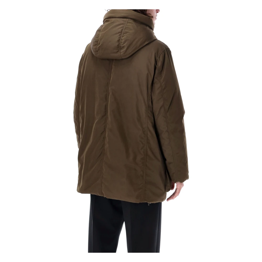 Tom Ford Militair Groene Techno Faille Parka Green Heren