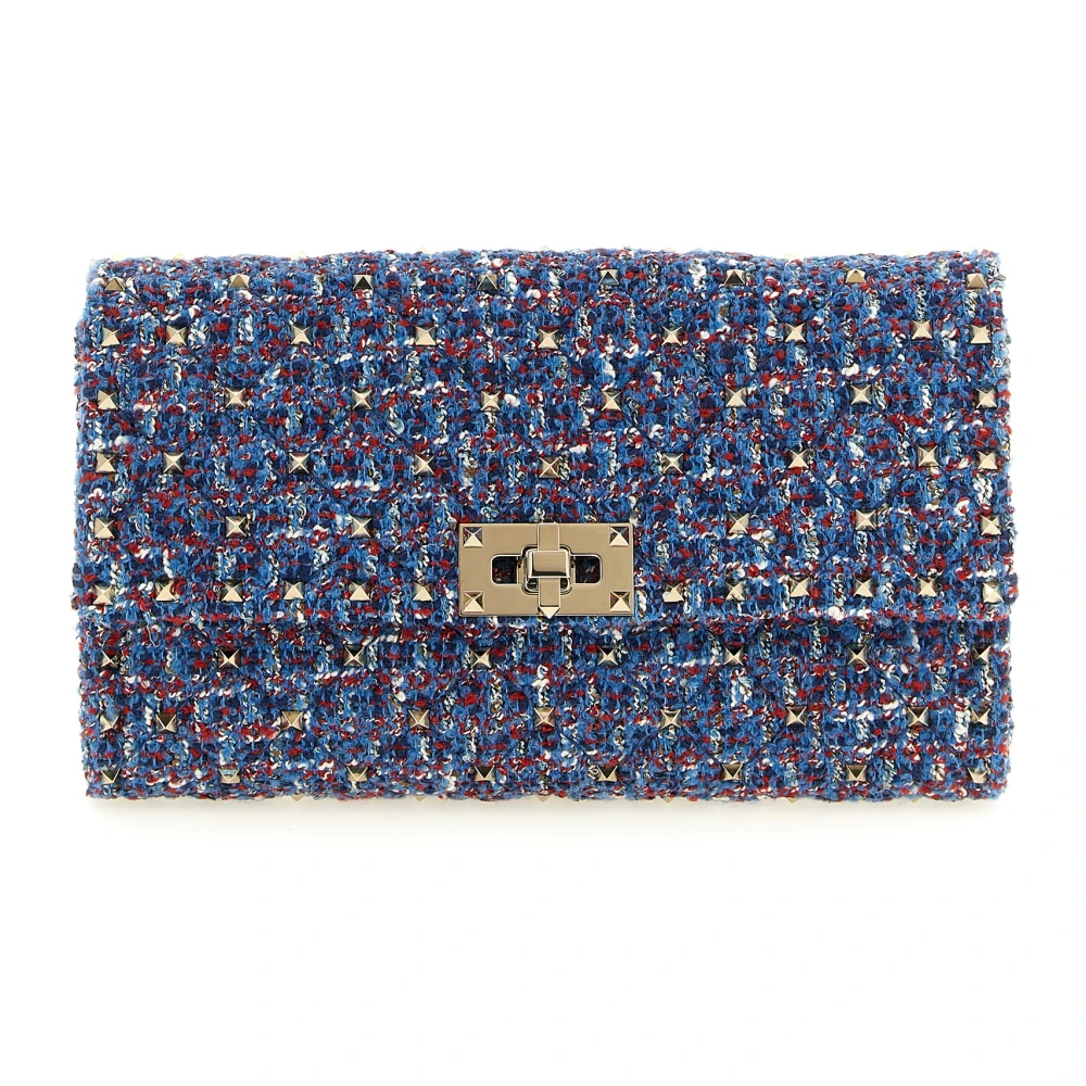 Valentino Garavani , Cross Body Bags, Female, Blue, One Size, Rockstud Spike Shoulder Bag