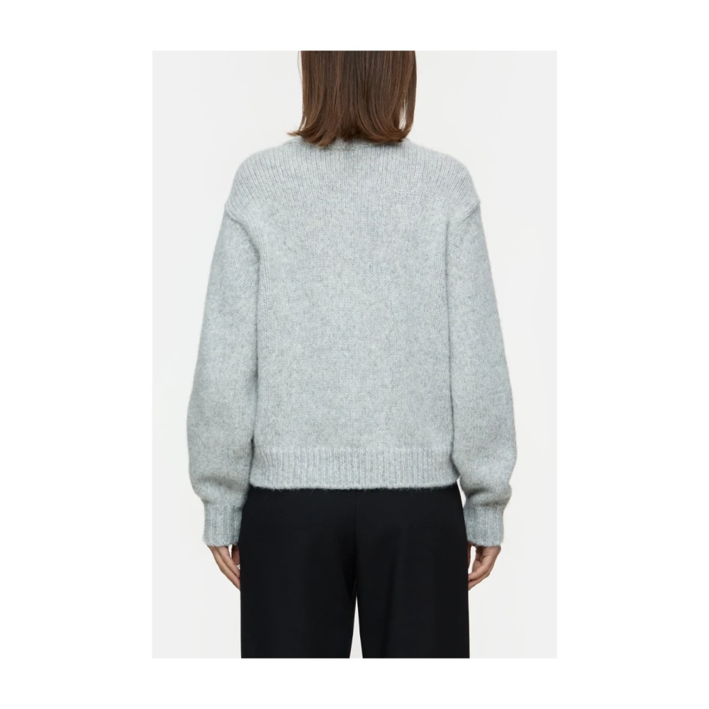 closed Lichtgrijze trui Gray Dames