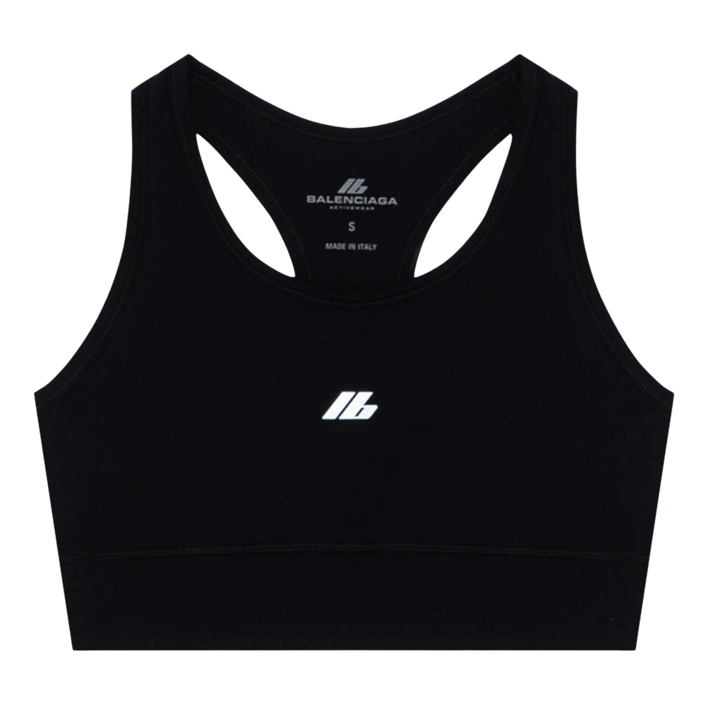 Balenciaga Stijlvolle Top met Girocollo Design Black Dames