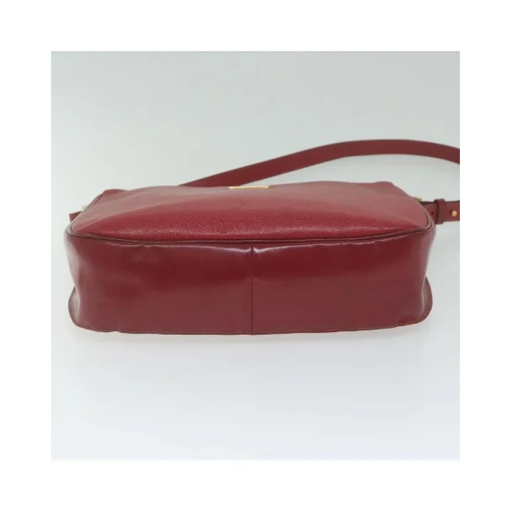 Burberry Vintage Pre-owned Leather shoulder-bags Red Dames