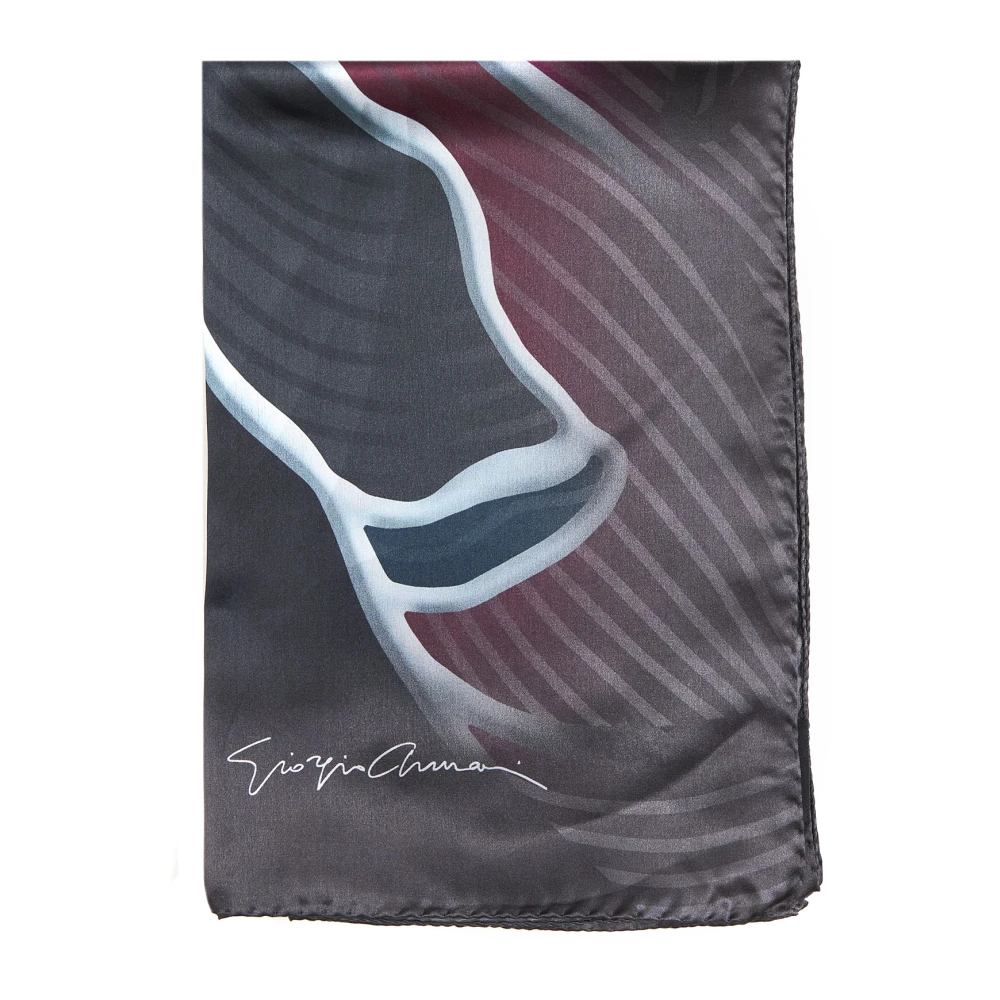 Giorgio Armani Zwarte Sjaals Collectie Multicolor Dames