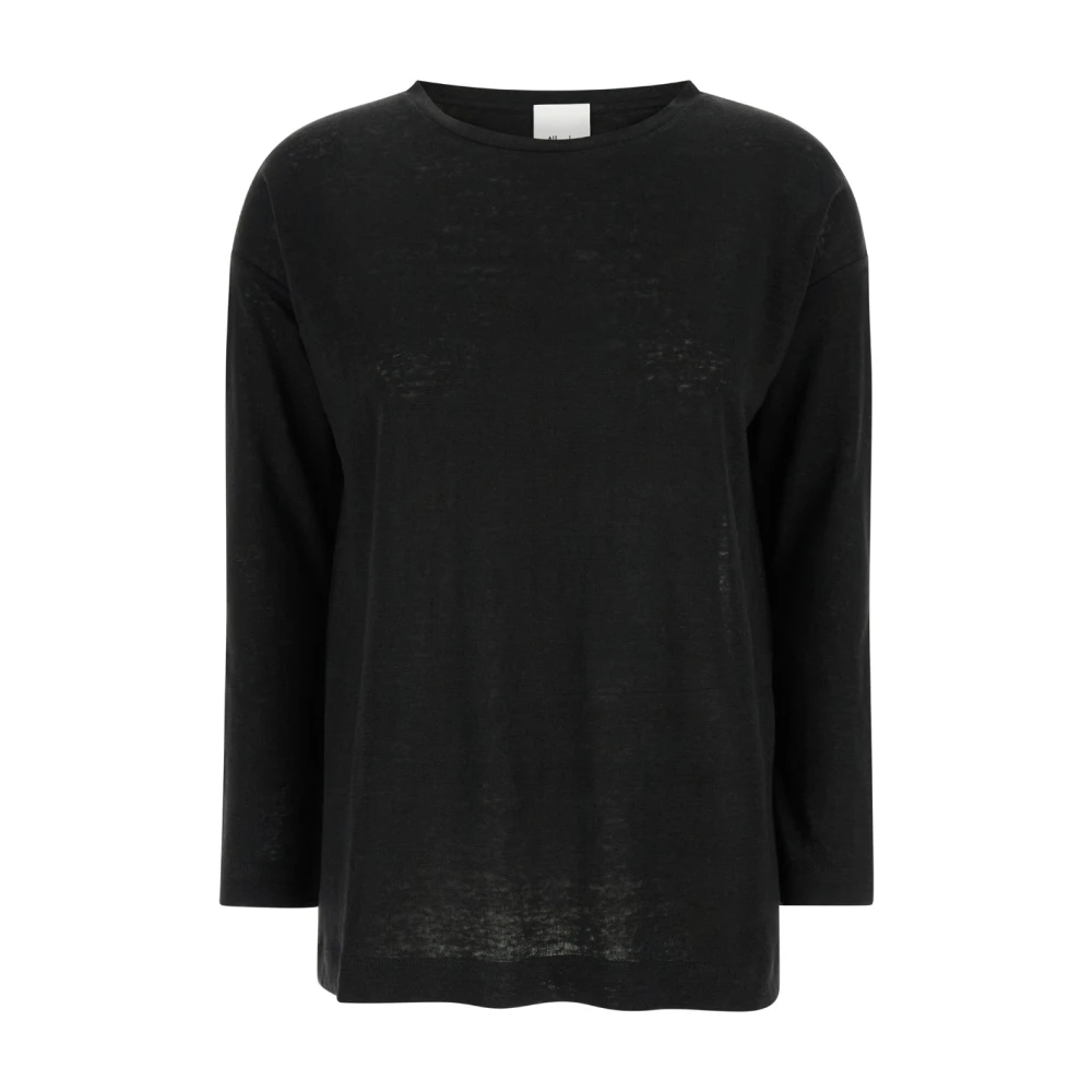 Allude Long Sleeve Tops Black Dames