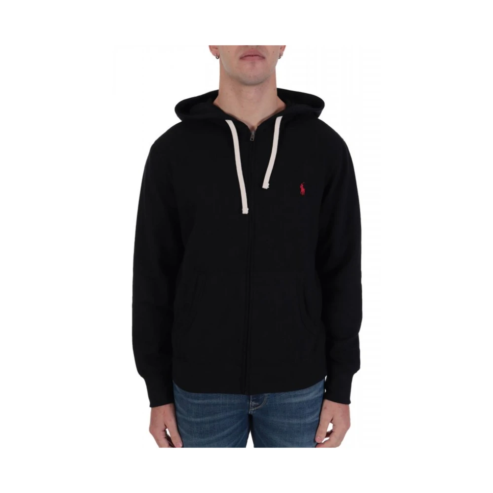 Ralph Lauren Svart Rl Fleece Full-Zip Hoodie