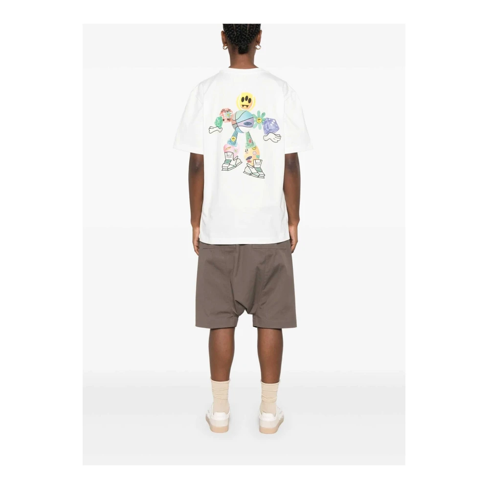 Barrow Logo Bedrukt Unisex Korte Mouw T-shirt White Heren