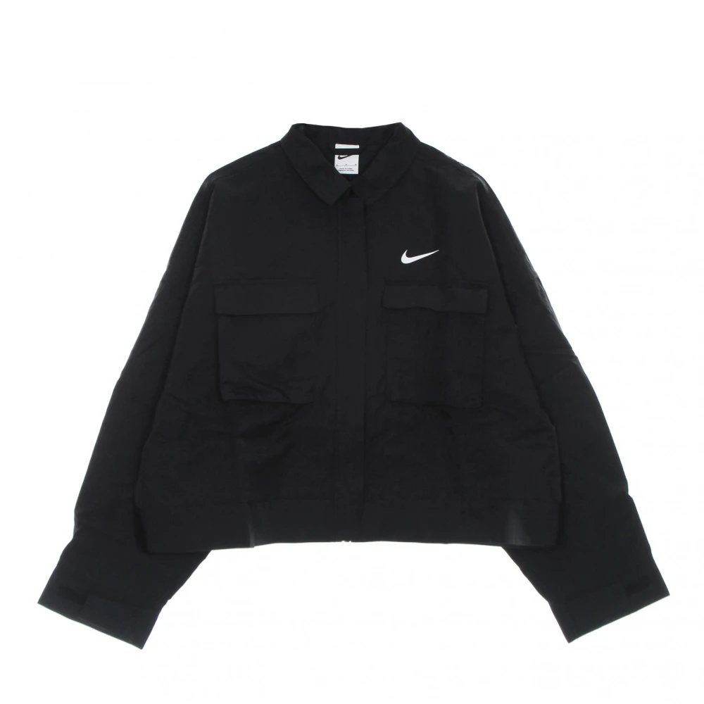Nike Essential Geweven Field Jacket Black Dames
