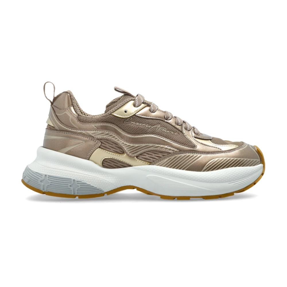 Emporio Armani Women's Yellow Sports Shoes With Logo