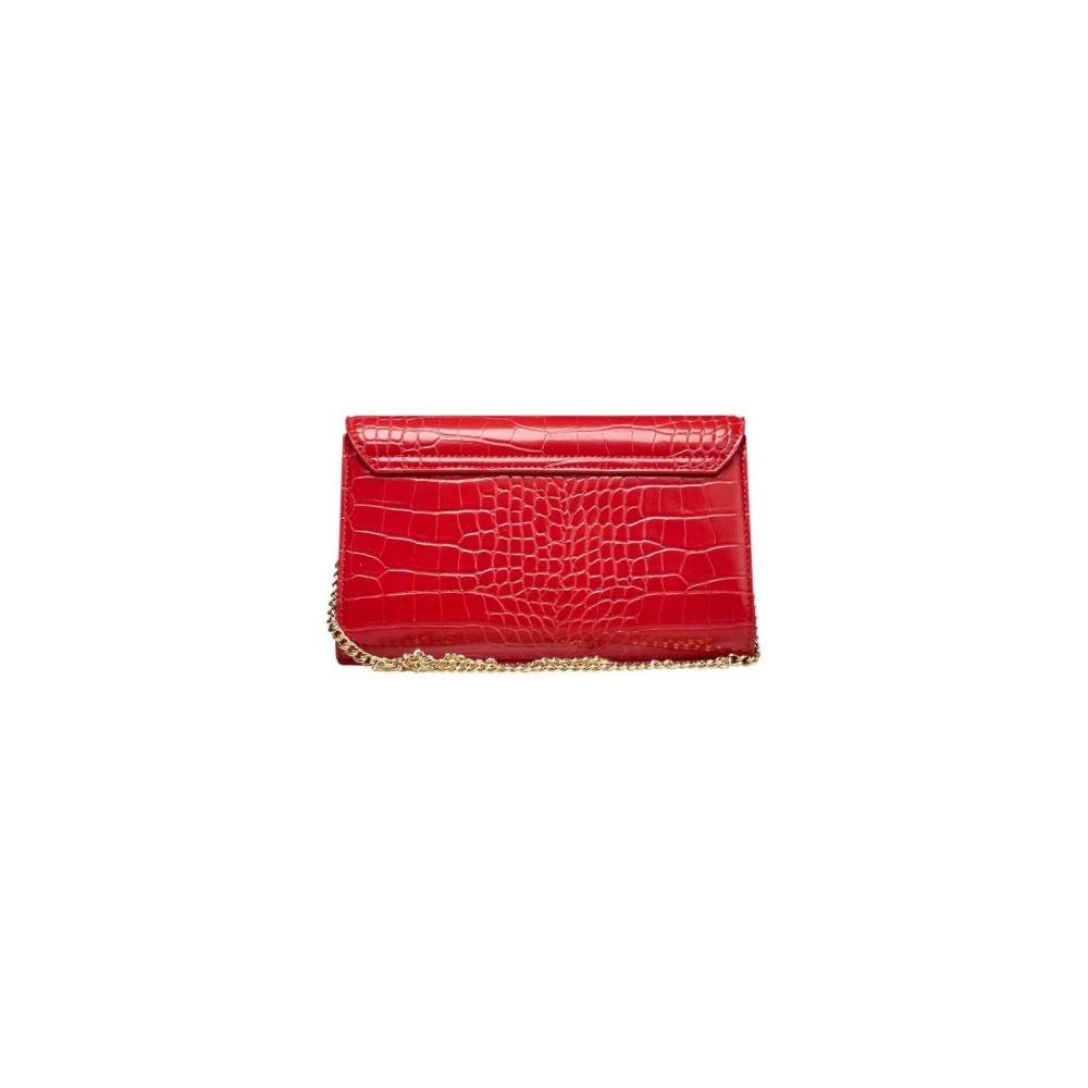 Love Moschino Crossbody Chain Tas met Logo Voorkant Red Dames