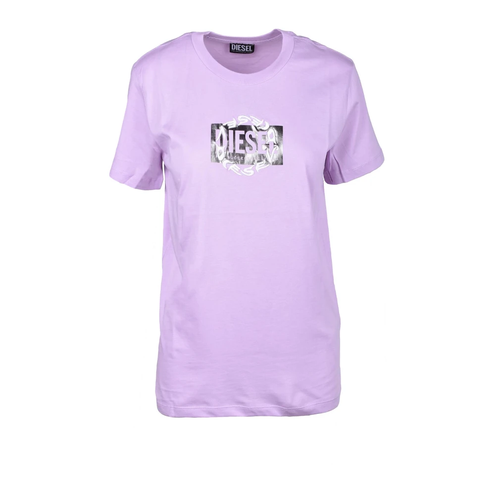 Diesel Lila T-shirt voor vrouwen Purple Dames