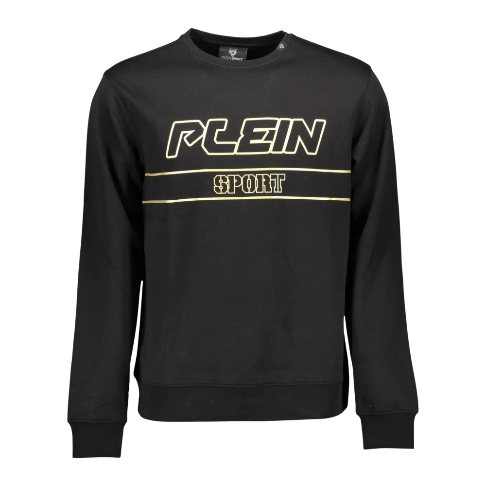 Plein Sport Men's Black Crewneck Sweatshirt - Long Sleeve Training Tops - S - Sport