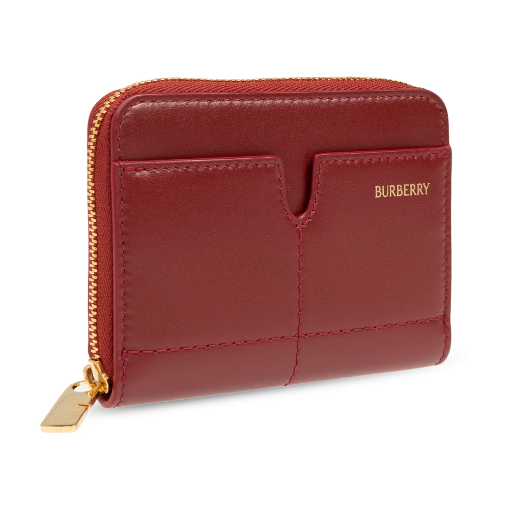 Burberry Leren portemonnee Red Dames