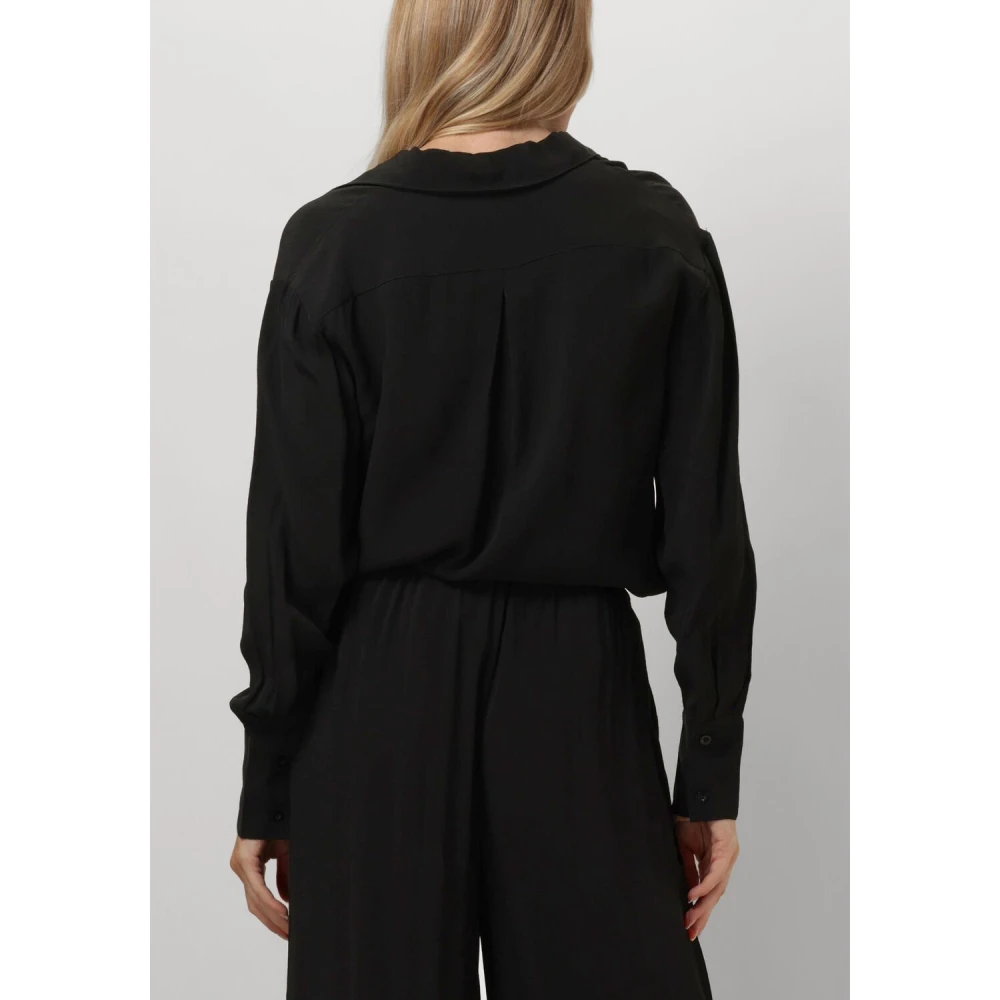 Notre-v Zwarte Emma Blouse Veelzijdige Stijl Black Dames