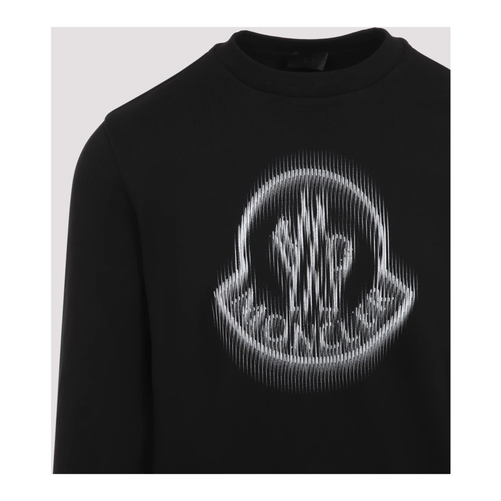 Moncler Zwarte Sweatshirt voor Mannen Black Heren