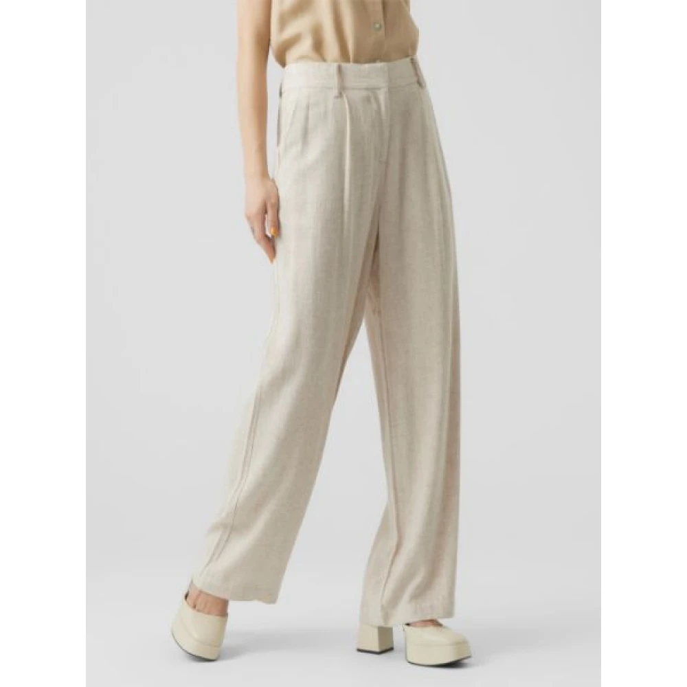 Vero Moda Wide Trousers Beige Dames