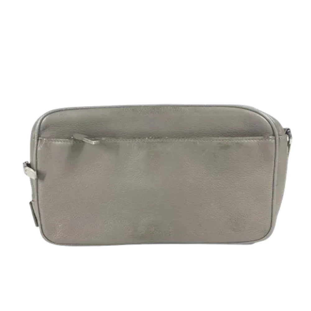 Dior Vintage Pre-owned Leather dior-bags Gray Heren