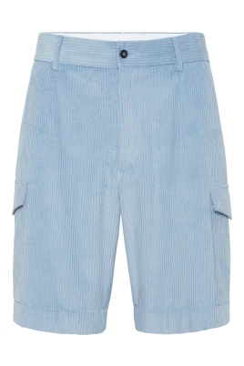 Velvet Gabardine Short Cargo Trousers