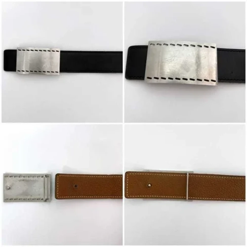 Hermès Vintage Pre-owned Leather belts Black Heren