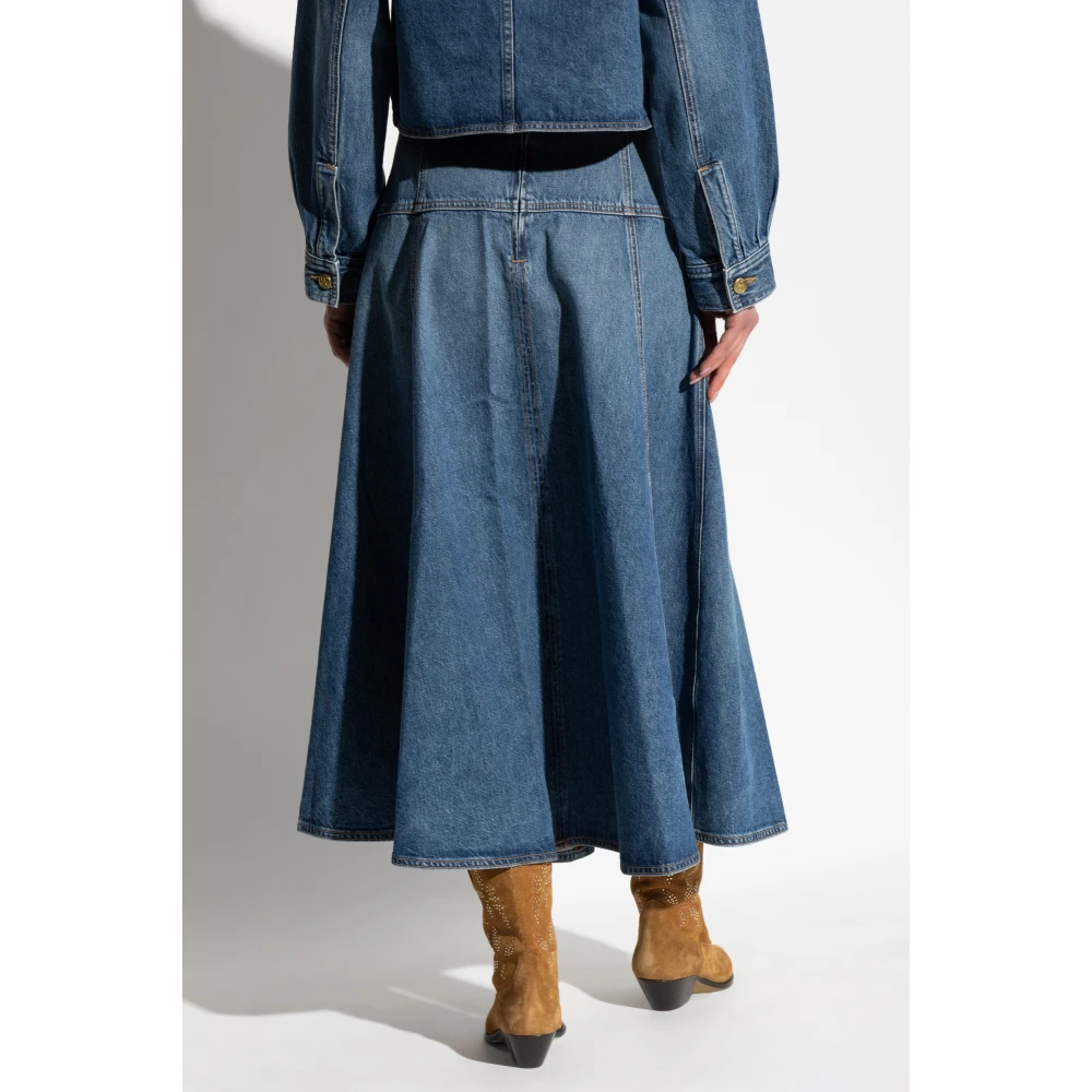 Ulla Johnson Denim rok The Brigette Blue Dames