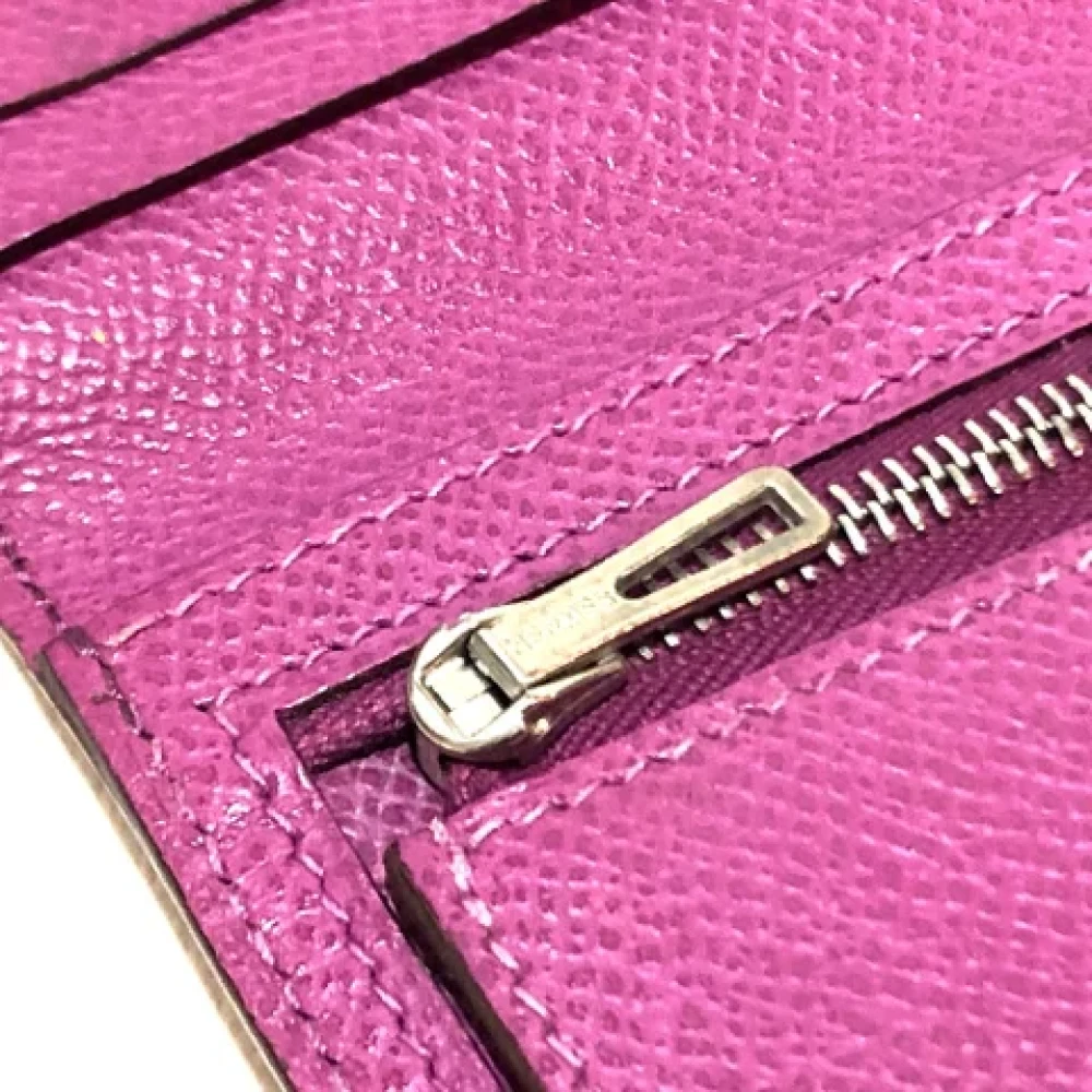 Hermès Vintage Pre-owned Leather wallets Pink Dames