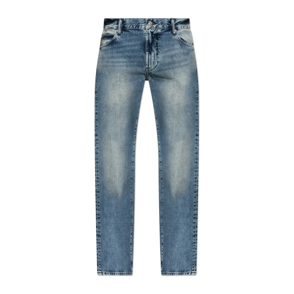 Emporio Armani Mannelijk Blauw Jeans Heren, W31, Katoen, Straight-Leg Jeans
