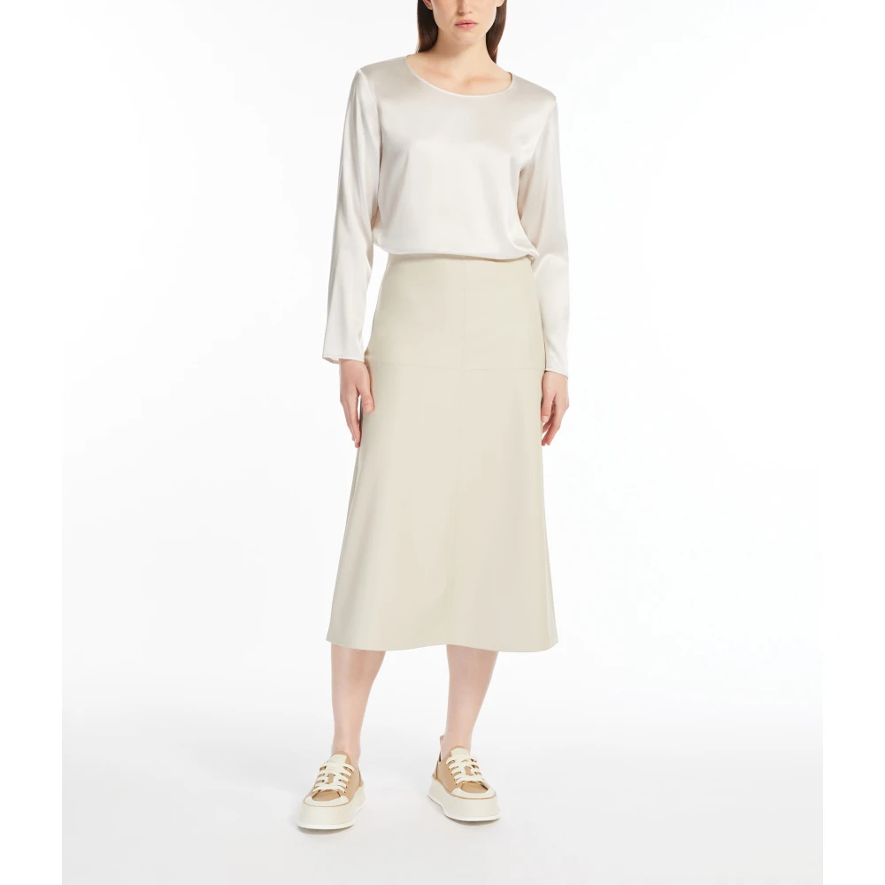 Max Mara Zijden satijnen blouse Gray Dames