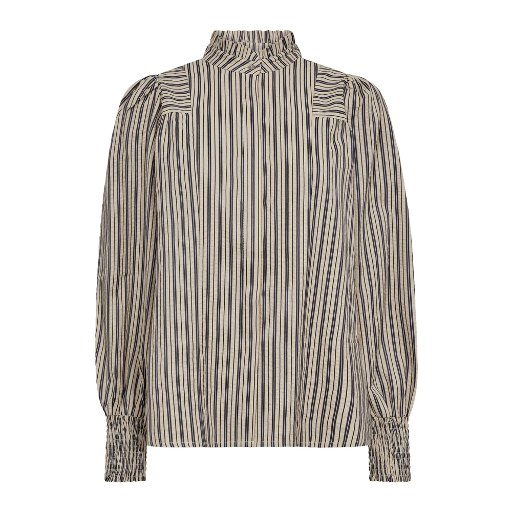 Co'Couture Gestreepte Blouse met Pofmouwen Multicolor Dames
